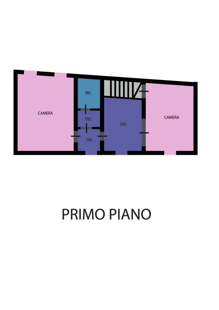 Four-room apartment via Luigi Graziani, Bagnacavallo - floor plans 1