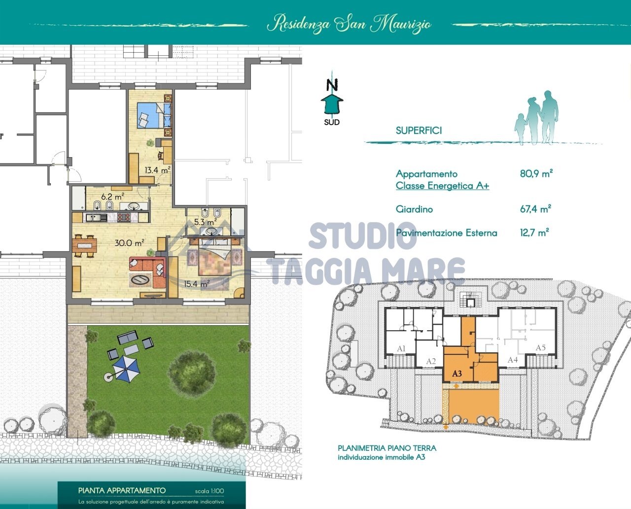 PLANI.jpg - Three-room apartment Via Vigne, Riva Ligure - photo 3