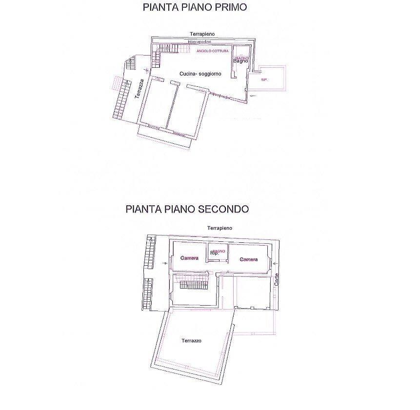 1.jpg - Villa all'asta Via alla Chiesa di Geminiano 31-33, Genova (zona Bolzaneto) - planimetria 1