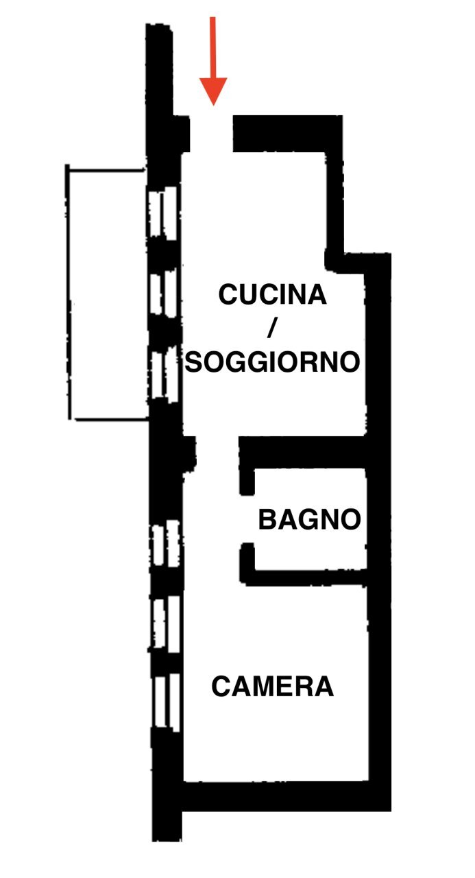 Bilocale in affitto Sacro Cuore - Bilocale Via Giuseppe Zanoia 4, Novara - planimetria 1