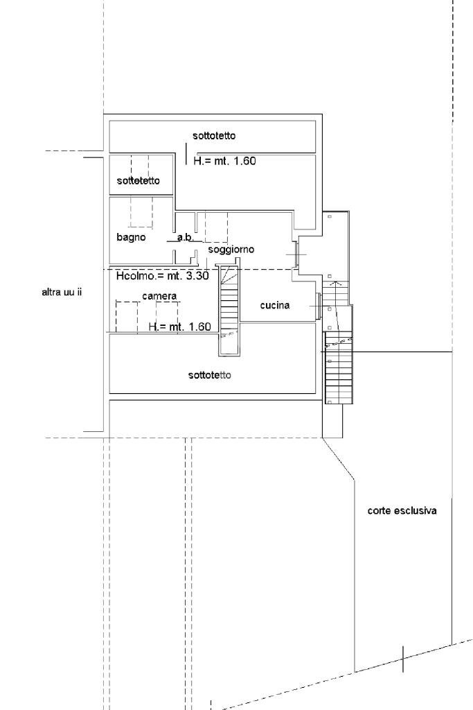 Three-room apartment Via Domenino, Bruino - floor plans 1