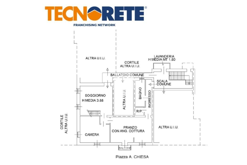 Quadrilocale Piazza chiesa, Gassino Torinese - planimetria 1