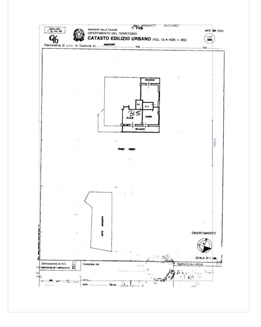 Appartamento in Villa strada Vicinale della Peschiera, frazione Saturnia, Manciano - planimetria 1