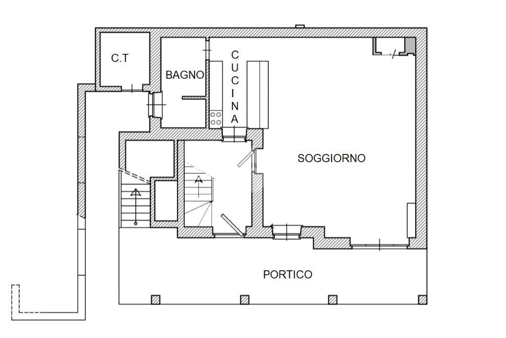 Casa indipendente Via Borgata Barra, Gambasca - planimetria 1