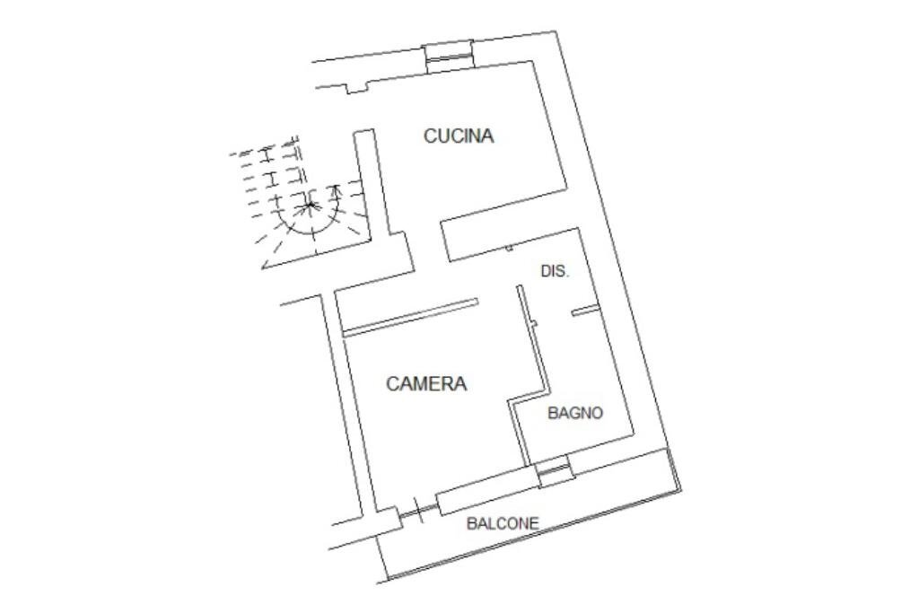 Two-room apartment Via Vittorio Emanuele III, Revello - floor plans 1