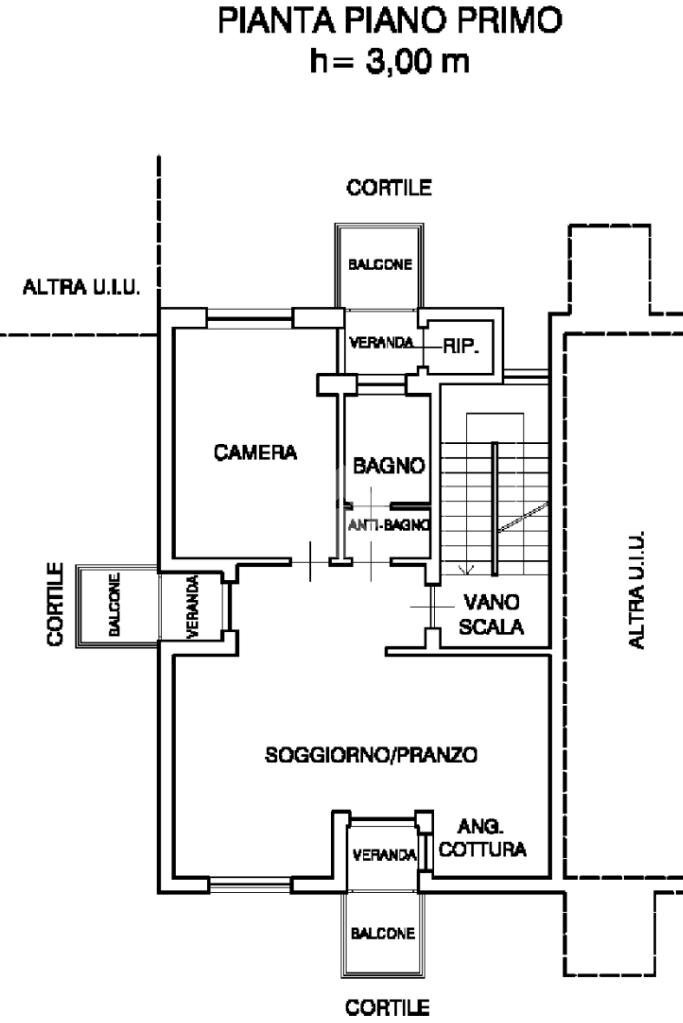 Two-room apartment Via Lombardore, Leini - floor plans 1