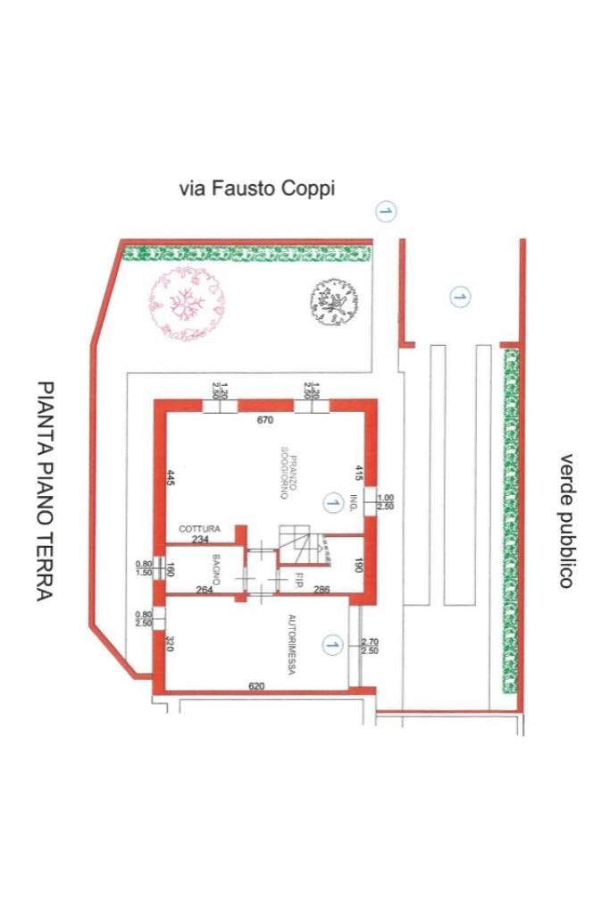 Four-room apartment Via Fausto Coppi, Gatteo - floor plans 1