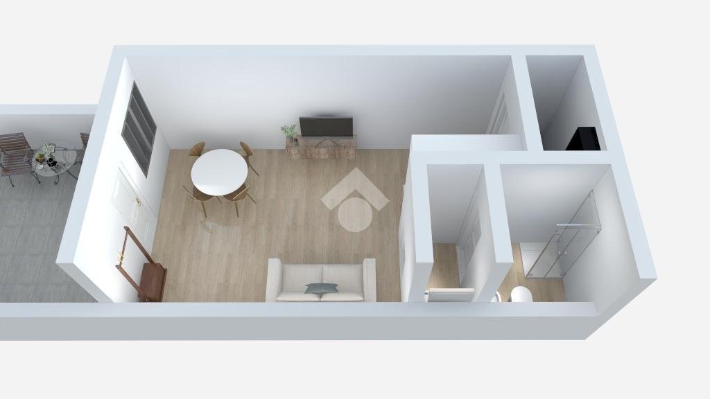 One-room apartment P.za Unità, hamlet Pinarella, Cervia - floor plans 1