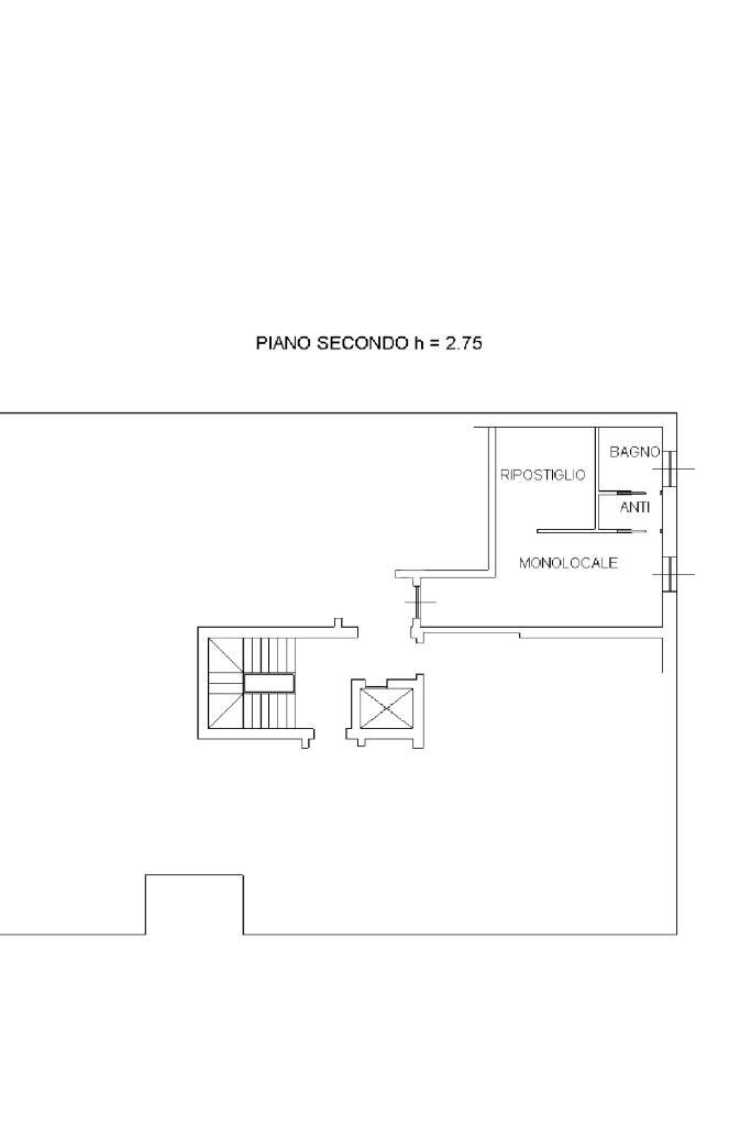 One-room apartment Via Parenti, Castelfranco Emilia - floor plans 1