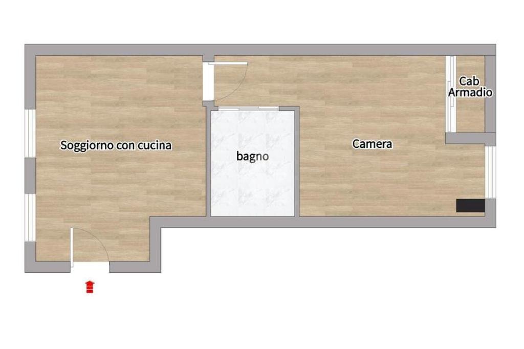 Two-room apartment Via Garigliano, Milano (neighborhood Isola) - floor plans 1