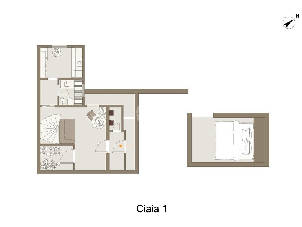One-room apartment Via Ignazio Ciaia, Milano (neighborhood Dergano) - floor plans 1