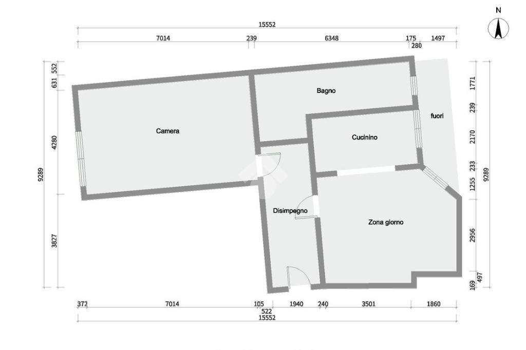 Bilocale Via Sestriere, Torino (zona San Paolo) - planimetria 1