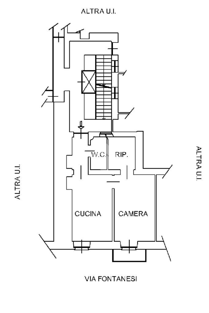 Trilocale Via Fontanesi, Torino (zona Vanchiglietta) - planimetria 1