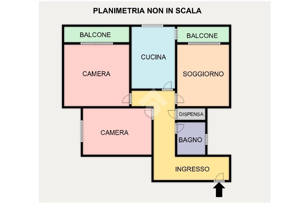 Appartamento Via Federico Donaver, Genova (zona San Fruttuoso) - planimetria 1