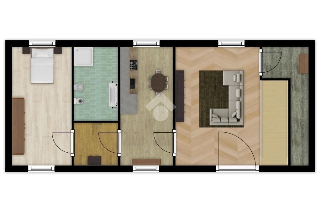 Independent house Via B. Croce, Corbetta - floor plans 1