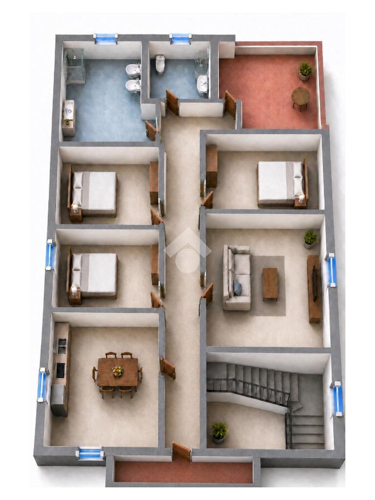 Villa Via Giuseppe Mazzatinti, Forlì - planimetria 1