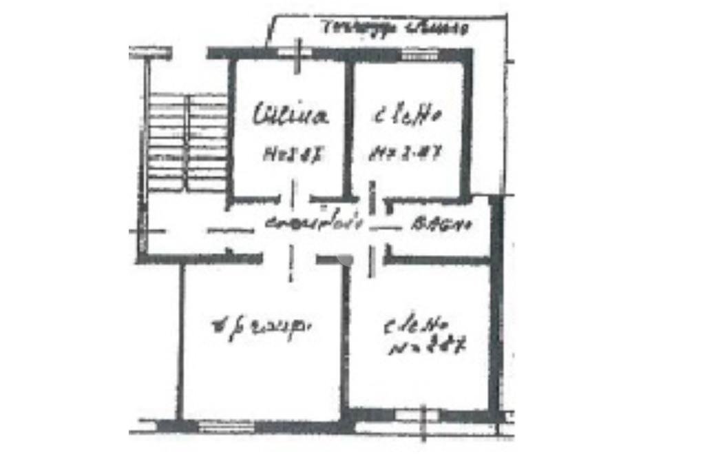 Trilocale Piazza Bruno Buozzi, Ferrara (zona Pontelagoscuro) - planimetria 1