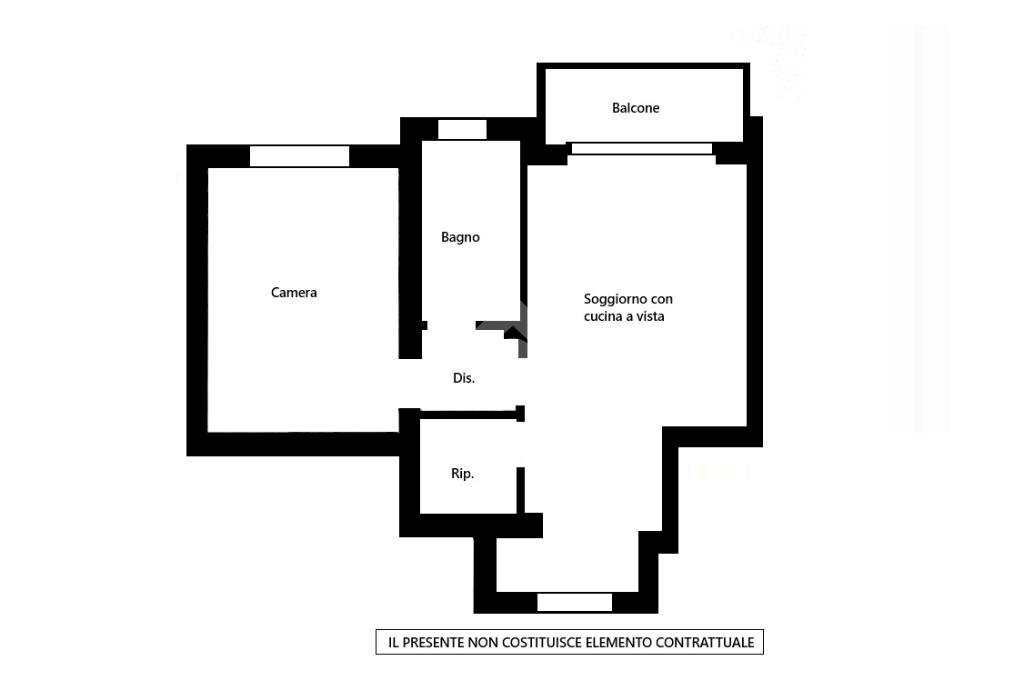 Two-room apartment Via Colombara, Colturano - floor plans 1
