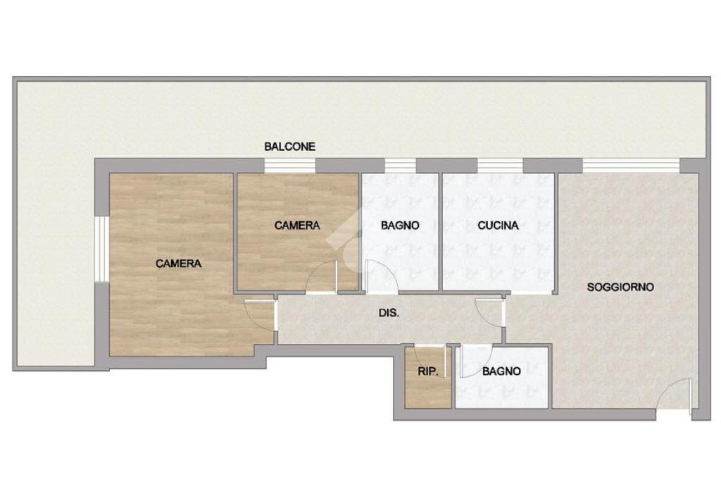 Trilocale Via della Costituzione, San Giuliano Milanese - planimetria 1