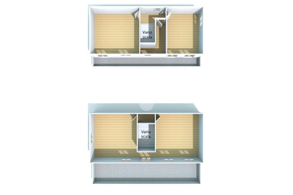 Semi-detached house Piazza Savona, Monastero Bormida - floor plans 1