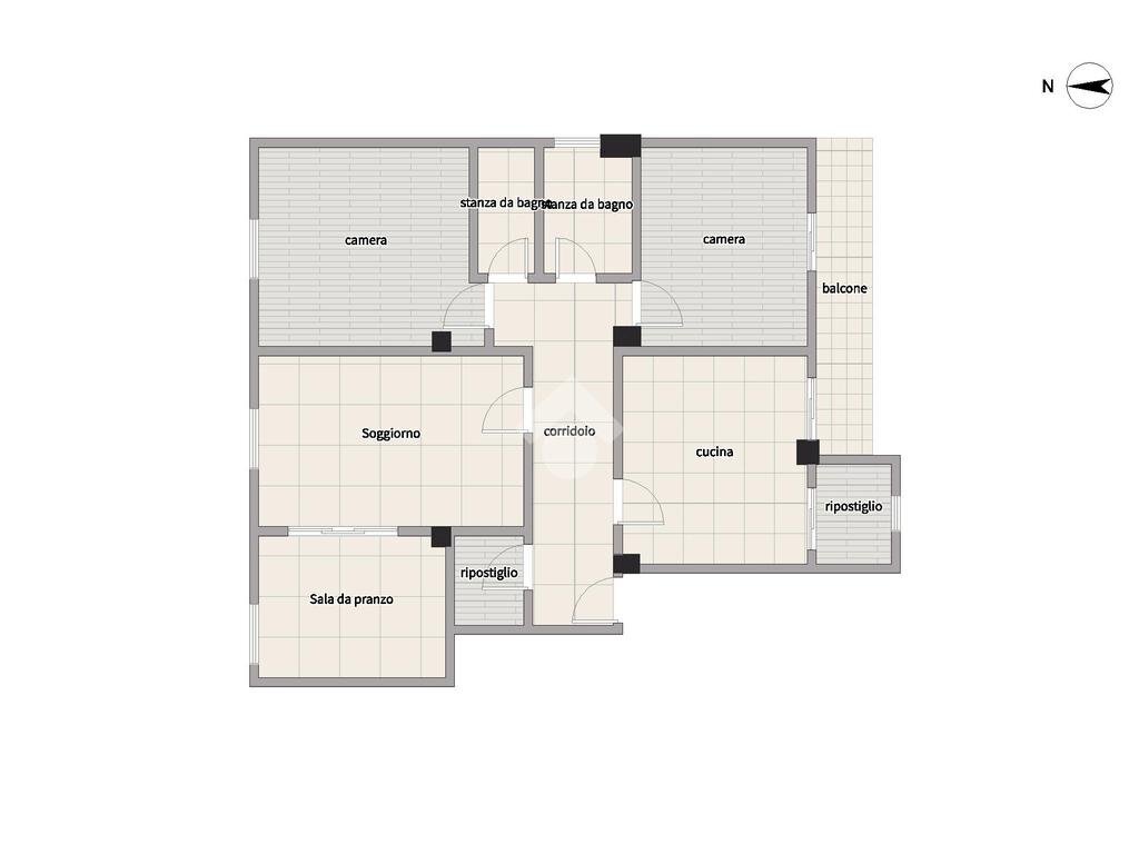 Apartment Corso inghilterra, Susa - floor plans 1