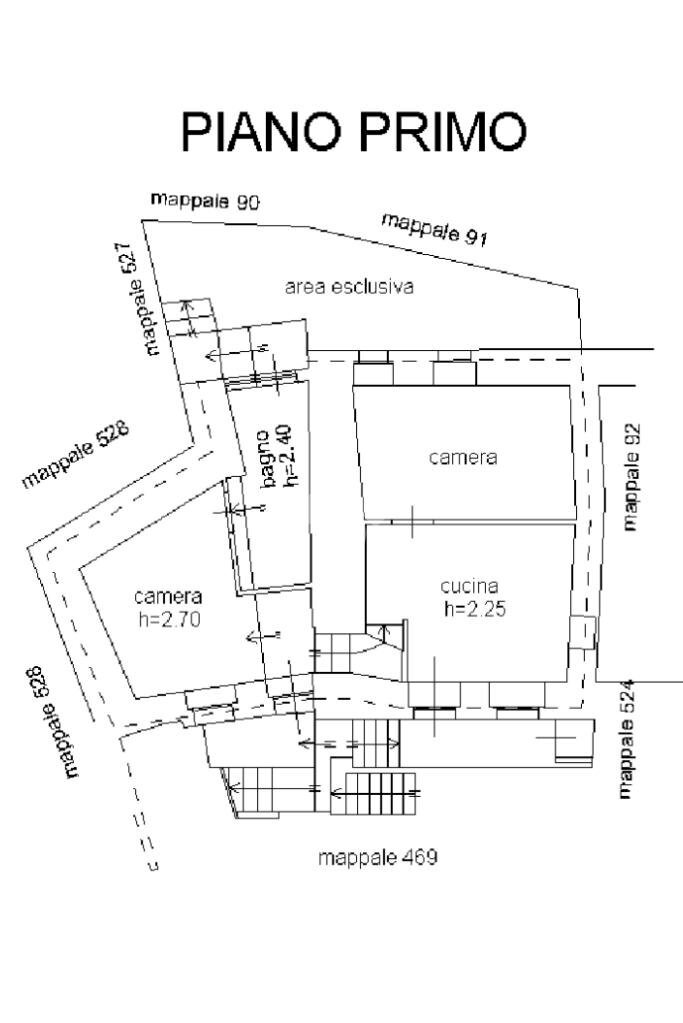 Three-room apartment Località Pautasset, Bobbio Pellice - floor plans 1