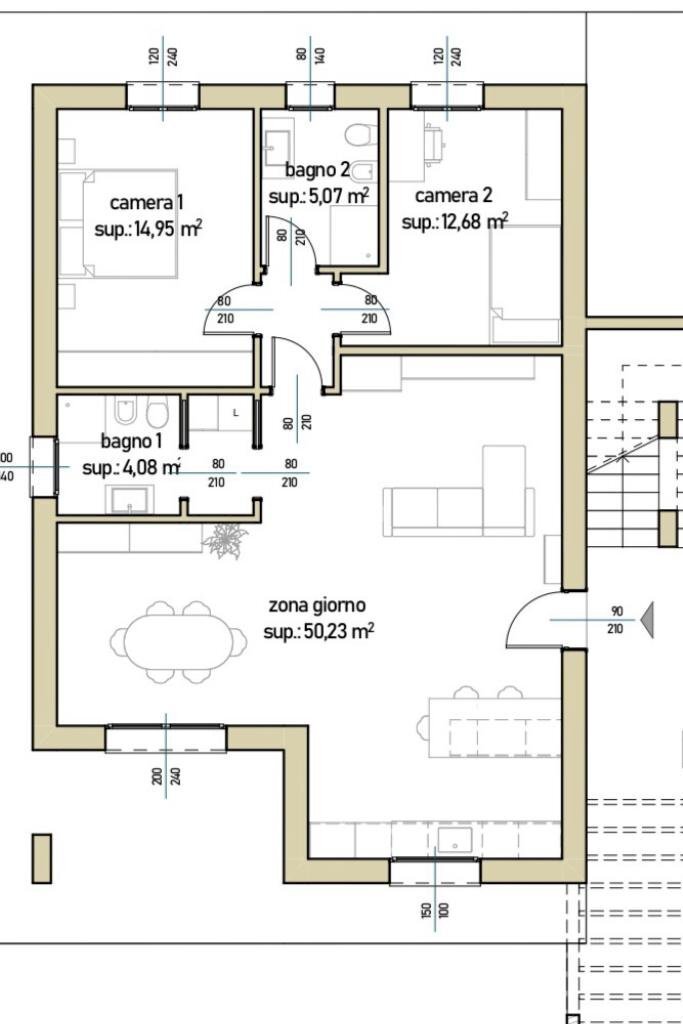 Porzione di casa Via Conturbia, Suno - planimetria 1
