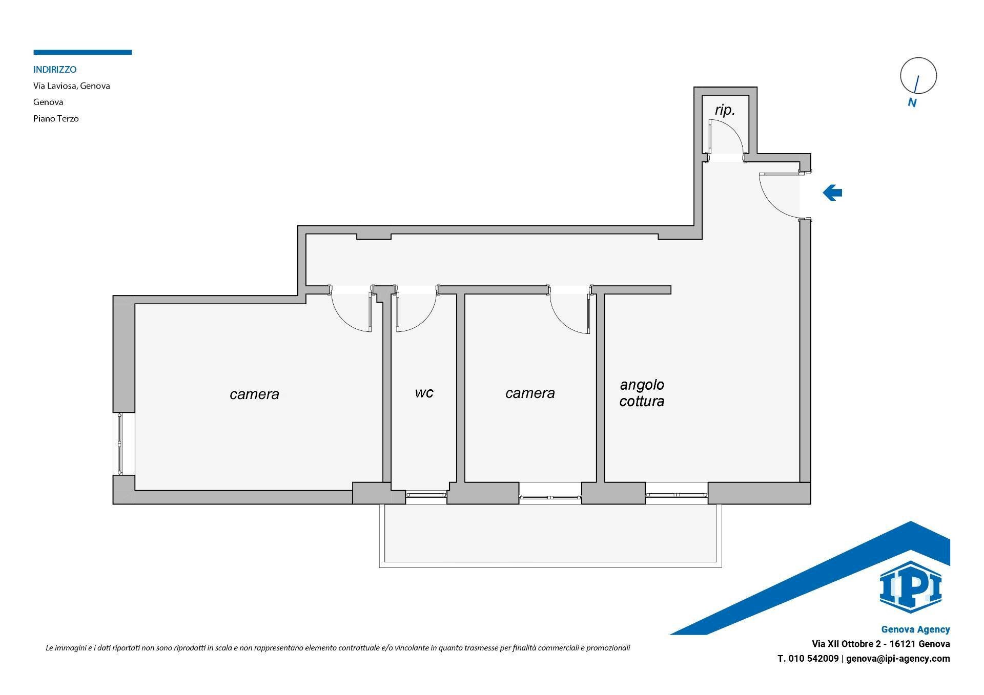 Appartamento Via Laviosa, Genova (zona Pegli) - planimetria 1