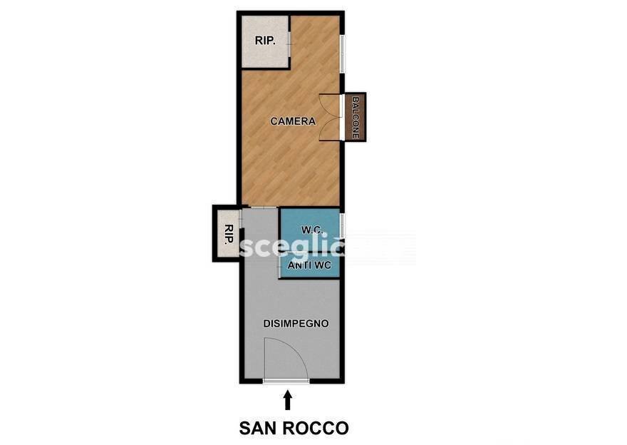 Foto 2 - Two-room apartment VIA SAN ROCCO
 
22, Carini - floor plans 1