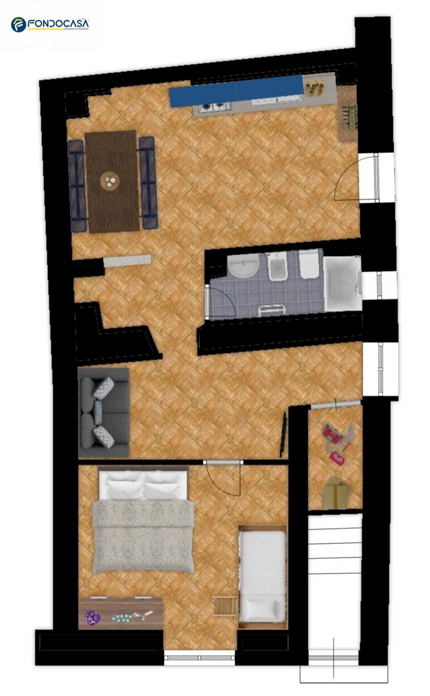 Foto 16 - Three-room apartment via Garibaldi
 
20, Borghetto Santo Spirito - floor plans 1