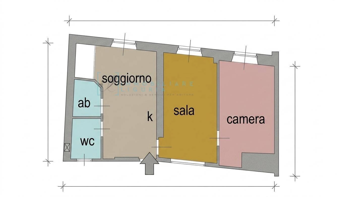 Foto 23 - Three-room apartment Via Torlaro, Albenga - floor plans 1