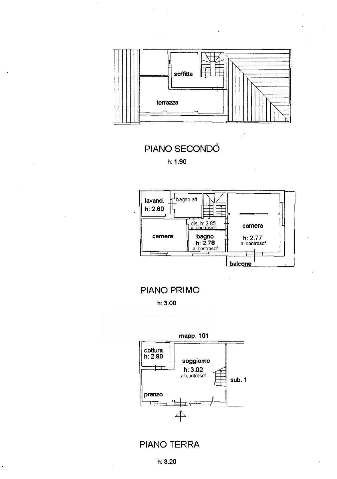 Foto 3 - Casa indipendente via Auerelia Sud, Viareggio - planimetria 1