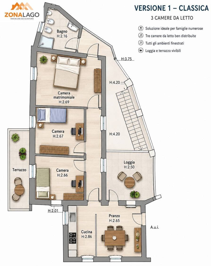 Foto 3 - Rustic VIA PONZANO
 
12, Marone - floor plans 1