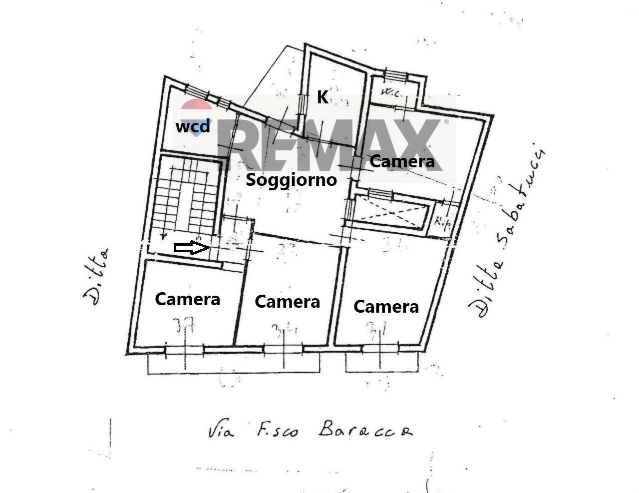 Pianta 2D - Quadrilocale Via Francesco Baracca
 
18, Palermo - planimetria 1