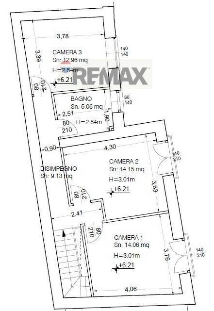 Pianta 2D - Semi-detached house VIALE RIMEMBRANZA
 
22, Fagnano Alto - floor plans 1