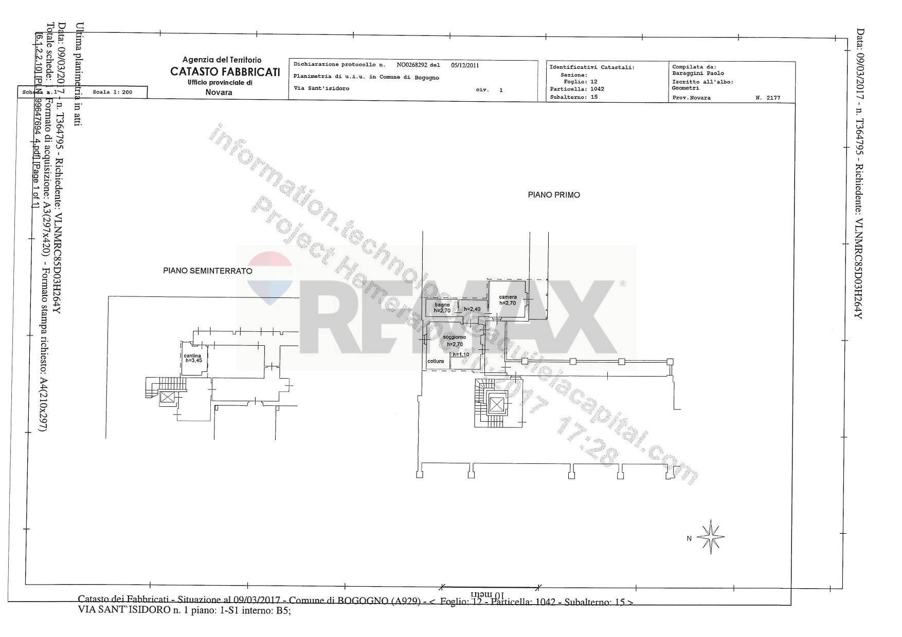 Pianta 2D - Two-room apartment Via Sant'Isidoro
 
1, Bogogno - floor plans 1