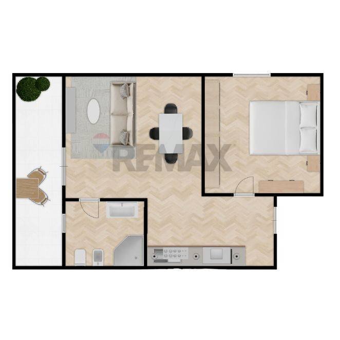 Pianta 2D - Bilocale Via Giarre
 
36 A, Roma - planimetria 1