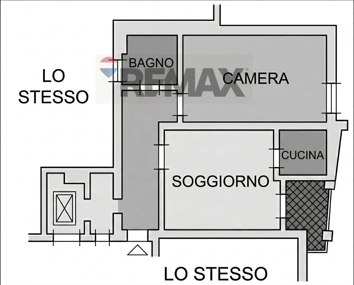 Pianta 2D - Two-room apartment viale Matteotti
 
499, Sesto San Giovanni - floor plans 1