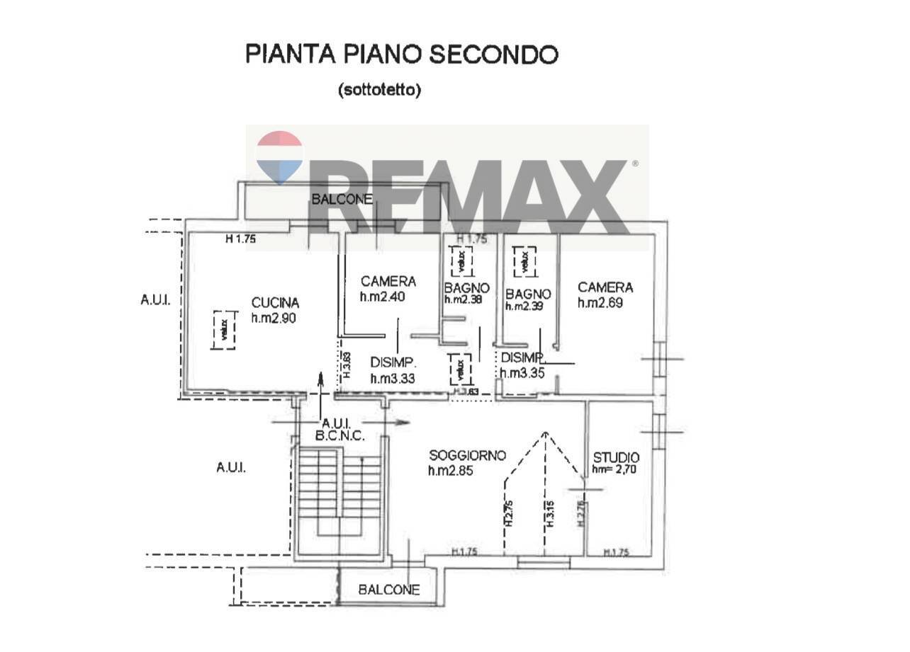 Pianta 2D - Trilocale Via Giuseppe Garibaldi
 
105, Ferno - planimetria 1