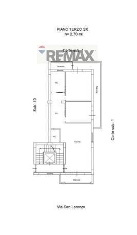 Pianta 2D - Apartment via San Lorenzo
 
293, Palermo - floor plans 1