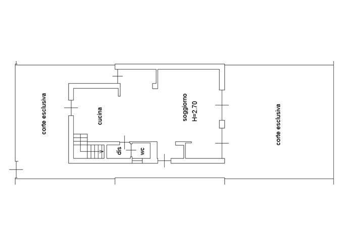 Planimetria - Villa a Schiera via calvetti, Bergamo - planimetria 1