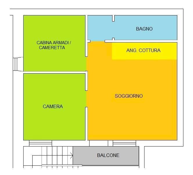 Foto 32 - Bilocale Via Scalabrini, Piacenza - planimetria 1
