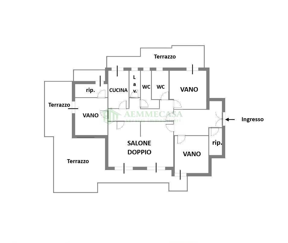 Foto 3 - Attic Via Due Obelischi
 
46, Gravina di Catania - floor plans 1
