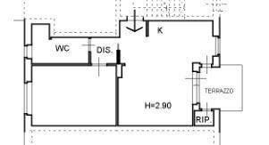 Two-room apartment via Bra, 22, Mondovì - floor plans 1