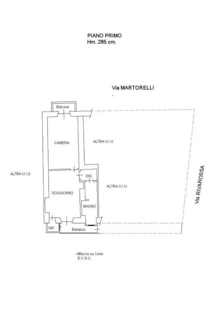 Two-room apartment via Rivarossa, 28, Torino (neighborhood Barriera Milano) - floor plans 1