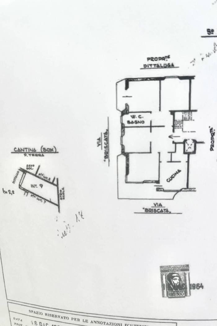 Four-room apartment via Briscata, 15, Genova (neighborhood Sestri Ponente) - floor plans 1