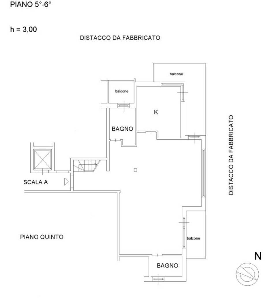 Attico via Francesco D'Ovidio, Roma - planimetria 1