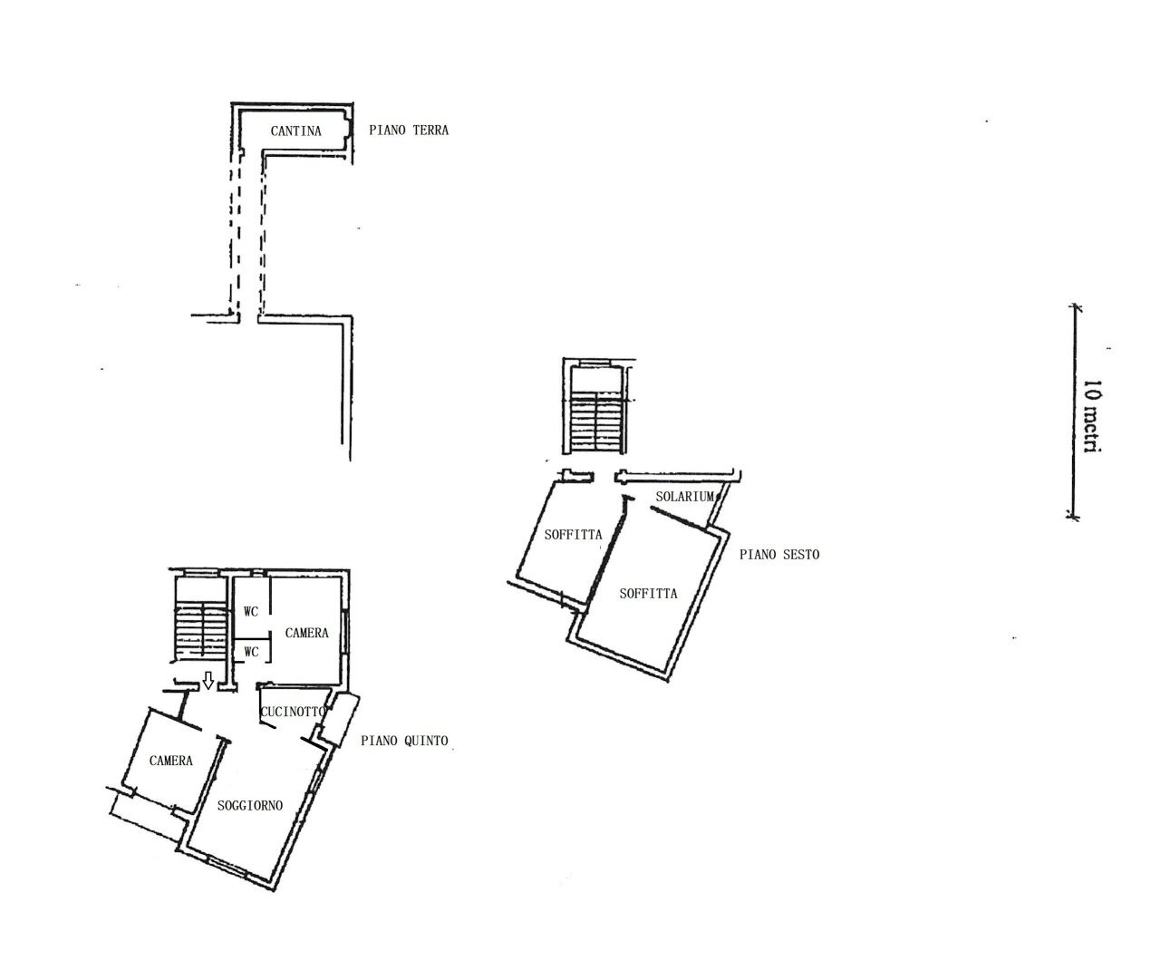 PLANIMETRIA DELLO STATO ATTUALE.jpg - Three-room apartment Via dei Filosofi 80, Perugia - floor plans 1