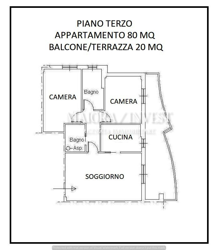 casa in vendita maioraInvest5.jpg - Four-room apartment Via Salvo D'Acquisto 83, Grottammare - floor plans 1
