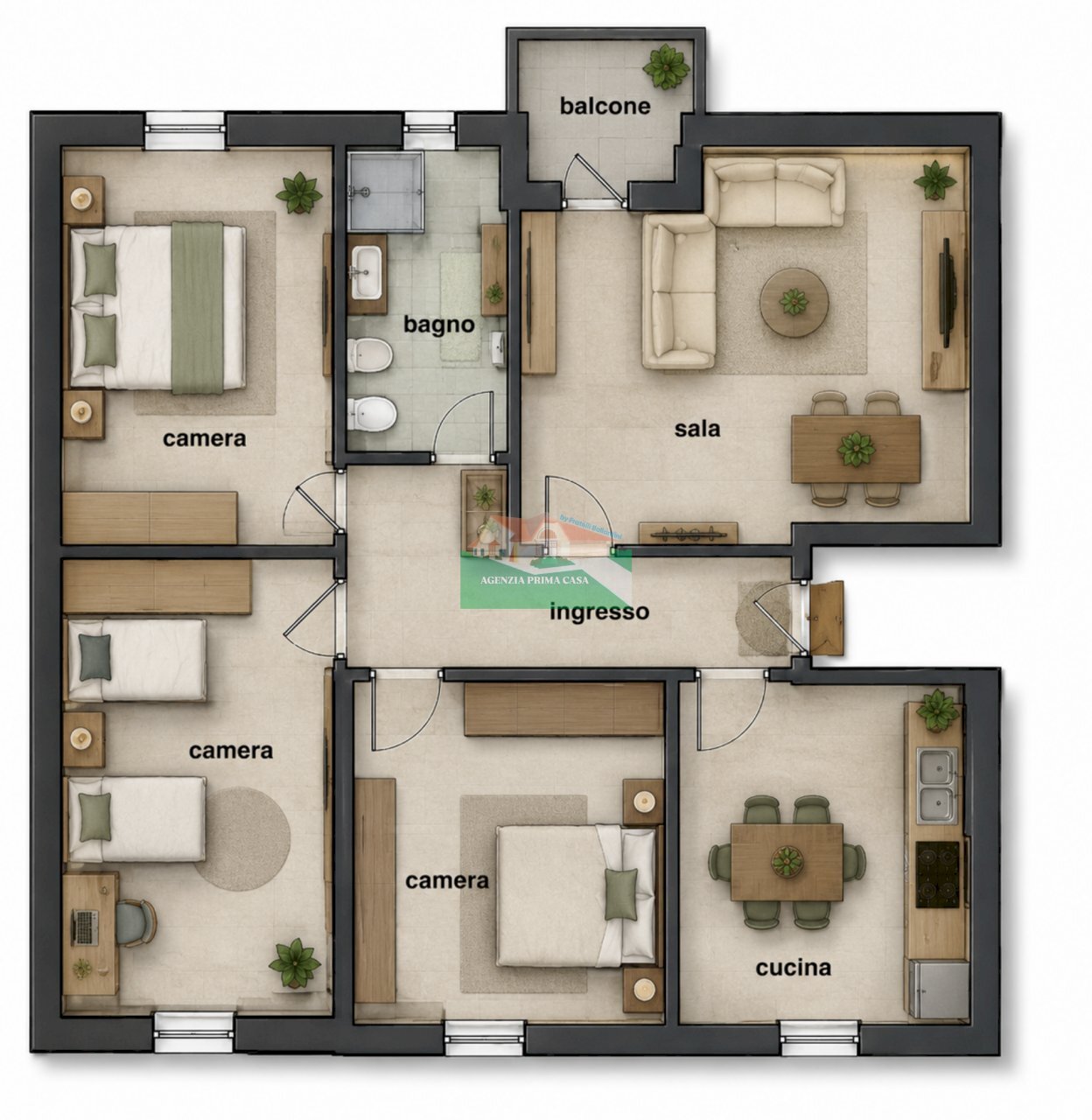 PLANIMETRIA.png - Appartamento Viale Vincenzo Randi, Ravenna - planimetria 1